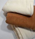 Cream, brown and natural organic cotton blankets