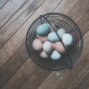 basket of Easter eggs